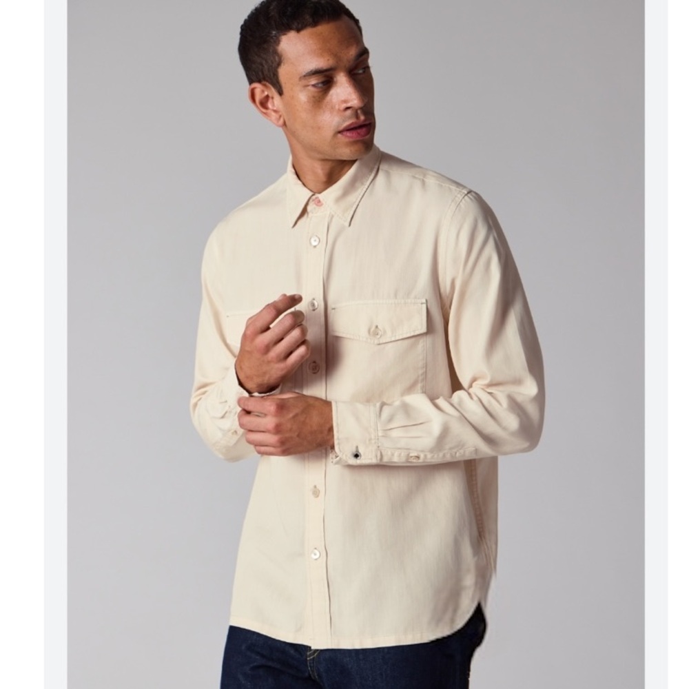 Paul Smith Cotton Patch Pocket Button Up  Shirt Size XL